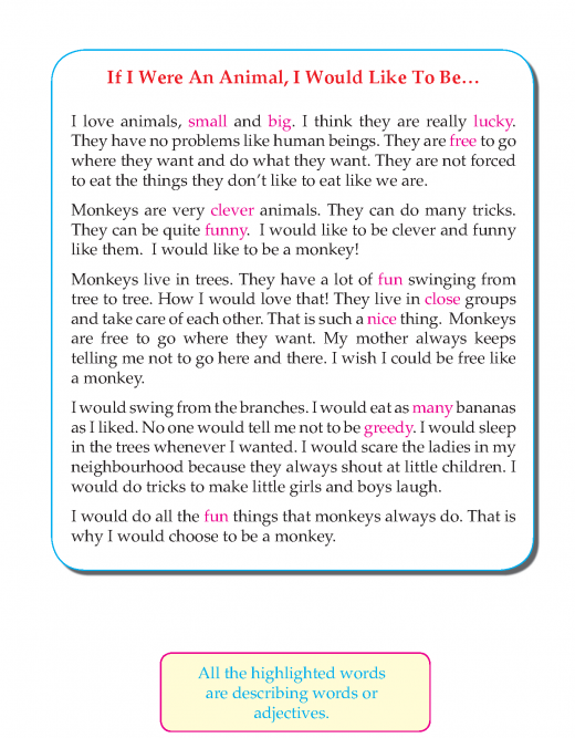 Writing skill - grade 3 - if i were an animal ,i would  like to be  (3)