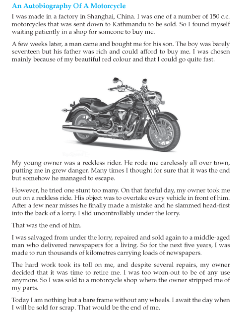 my motorcycle essay
